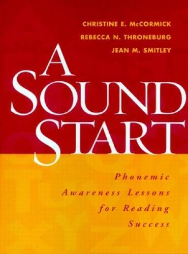 A Sound Start: Phonemic Awareness Lessons for Reading Success – Paperback – GOOD