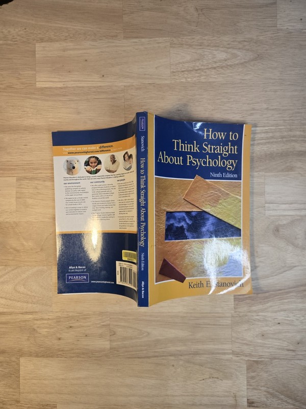 How to Think Straight about Psychology by Keith E. Stanovich (2009, Trade... gallery