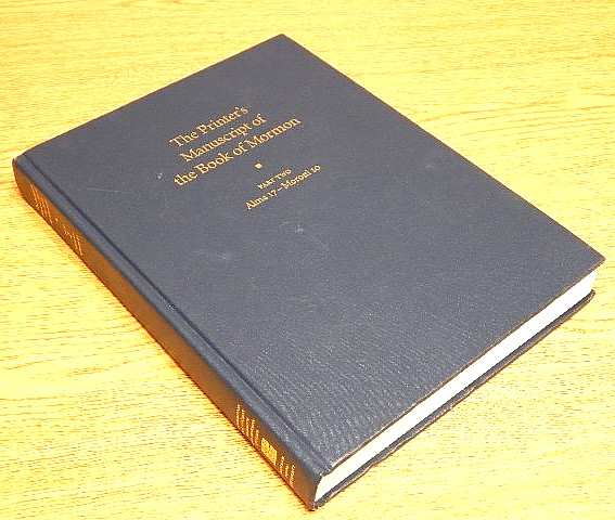 The Printer's Manuscript of the Book of Mormon :Typographical Facsimile/vol.2