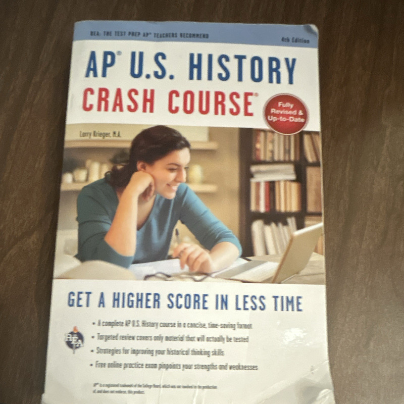 REA AP U.S. History Crash Course Study Guide 6th Edition Larry Krieger Revised