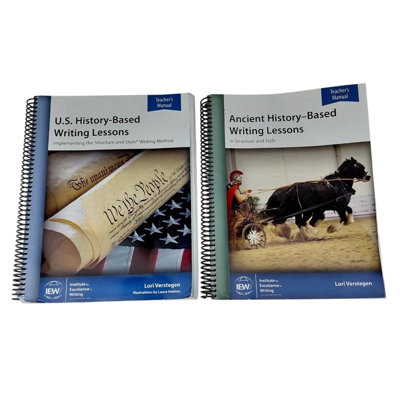 IEW U.S. & Ancient History Based Writing Lessons Teacher Book Lot Homeschool