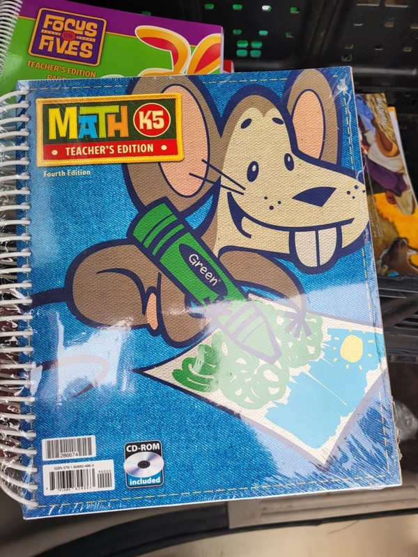 BJU Press Math K5 Teacher’s Edition 4th Ed w/ CD-ROM Spiral Bound, Homeschool