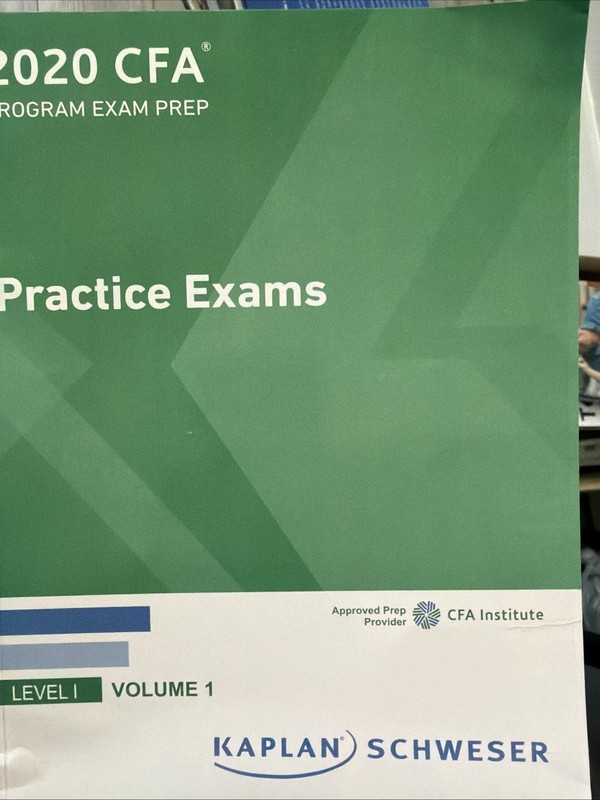 2020 CFA Program Exam Prep, Practice Exam, Level 1 , Volume 1
