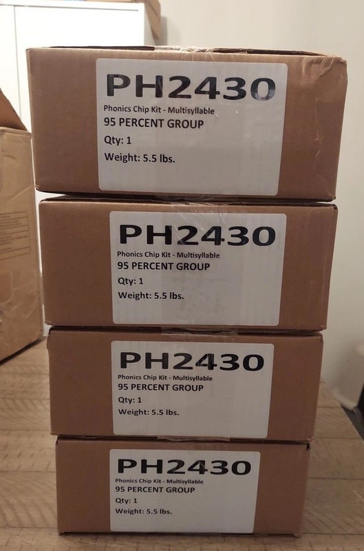 4 Boxes Of. 95 percent Group PH2430 Phonics Chip Kit Multisyllable