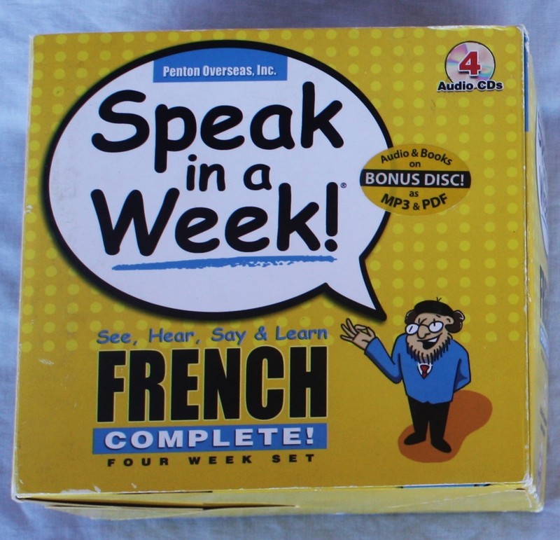 Speak in a Week! FRENCH Complete Four Week Set 4 books, 4 CDs + Bonus Disc!