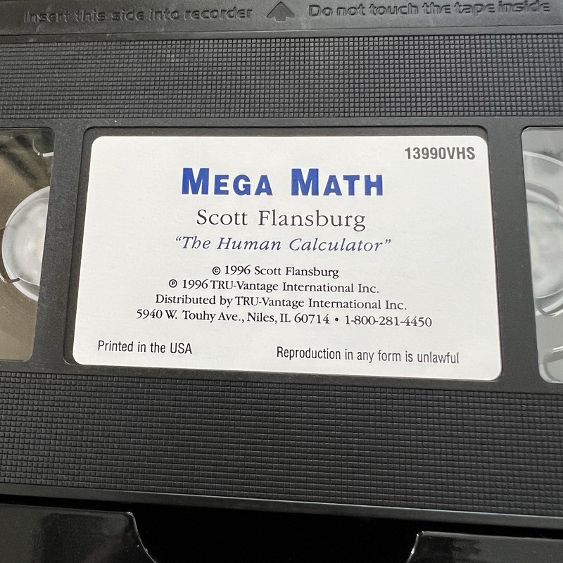 Mega Math The Human Calculator Scott Flansburg Cassettes VHS Workbook 1997 gallery