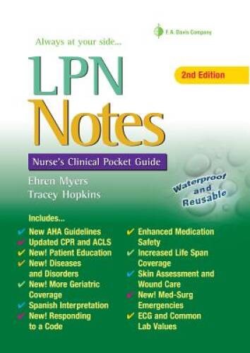 LPN Notes: Nurse’s Clinical Pocket Guide – Spiral-bound – VERY GOOD