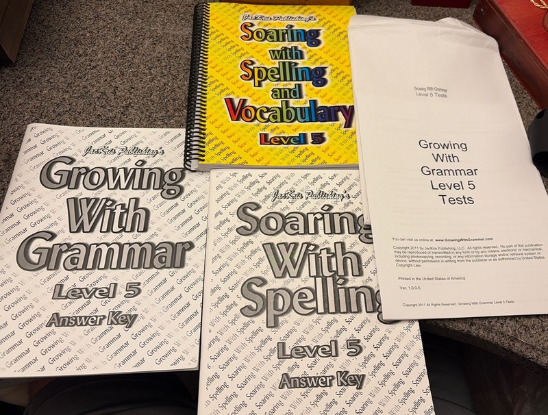 Soaring With Spelling&Vocabulary Level 5, Two Answer Keys, And Tests (4 In Set)