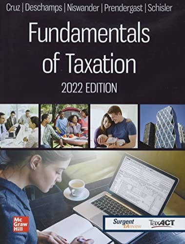 Fundamentals of Taxation 2022 Edition, Schisler, Dan