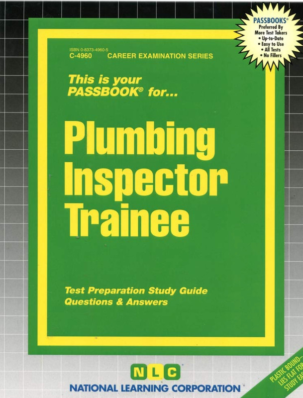 NEW Plumbing Inspector Trainee Exam Practice Passbook Ace Upcoming Test