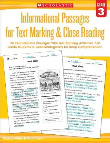 Informational Passages for Text Marking & Close Reading: Grade 3: 20 – VERY GOOD