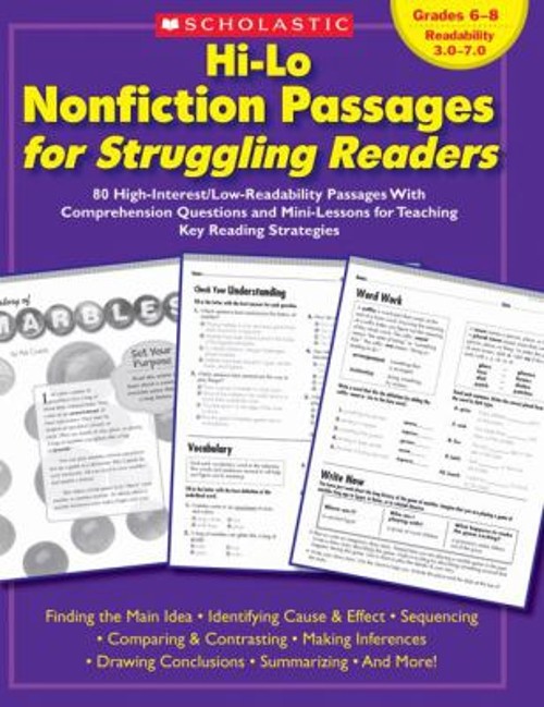 Hi-Lo Nonfiction Passages for Struggling Readers Scholastic Teach