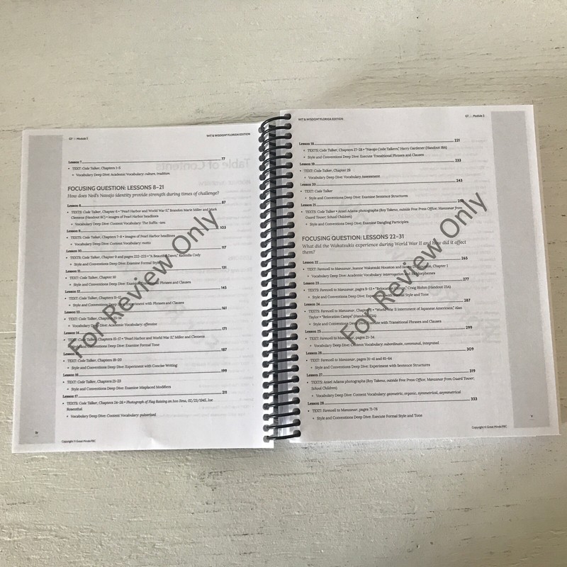 Great Minds Wit & Wisdom FL Teacher Edition Grade 7 Module 2 Review Only Ed gallery