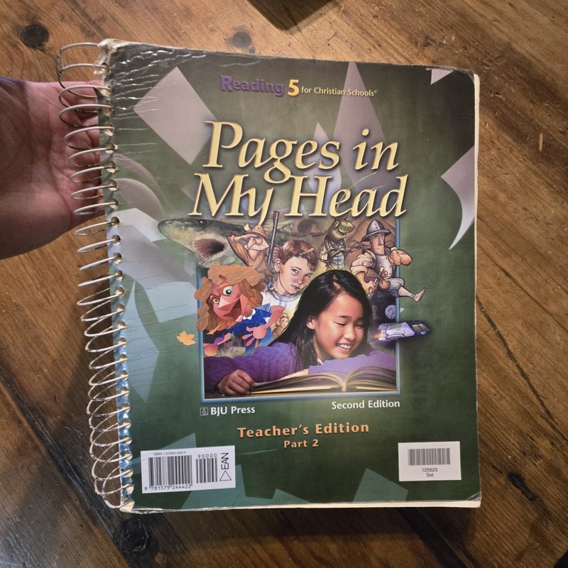 BJU Press Reading 5th Grade Pages in My Head Teacher Edition Part 2 2nd Edition