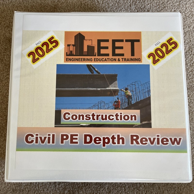 Civil PE Construction Depth Review 2025 for the NCEES Exam