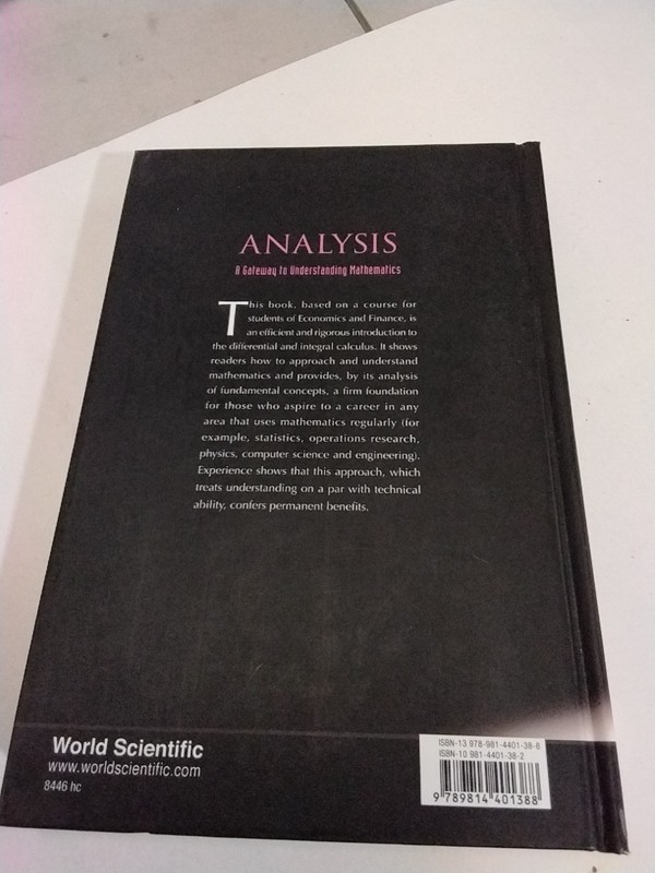 Analysis: A Gateway to Understanding Mathematics by Dineen Sean: New gallery
