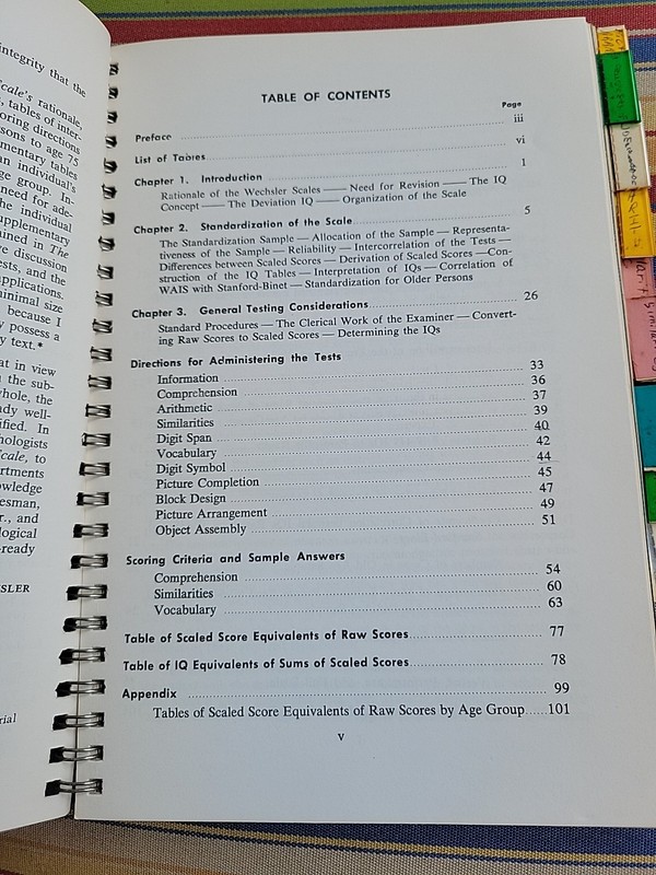 WAIS Wechsler Adult Intelligence Scale Manual 1955 David Wechsler gallery