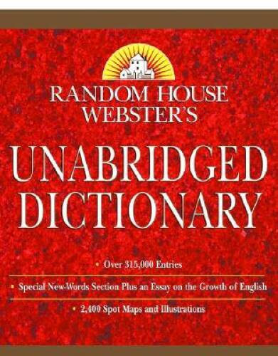 Random House Webster’s Unabridged Dictionary: Indexed (Book Only Edition) – GOOD