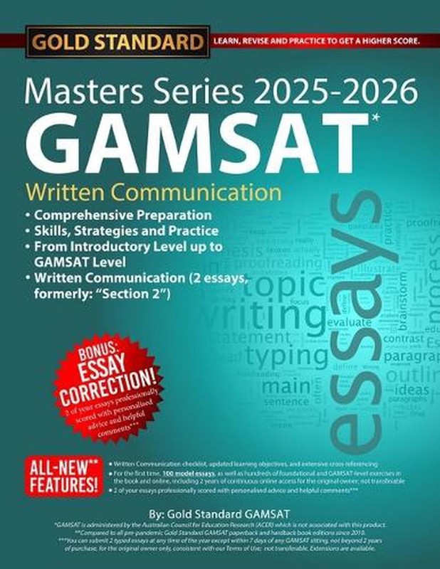2025-2026 Masters Series GAMSAT Section 2 Preparation by Gold Standard GAMSAT by