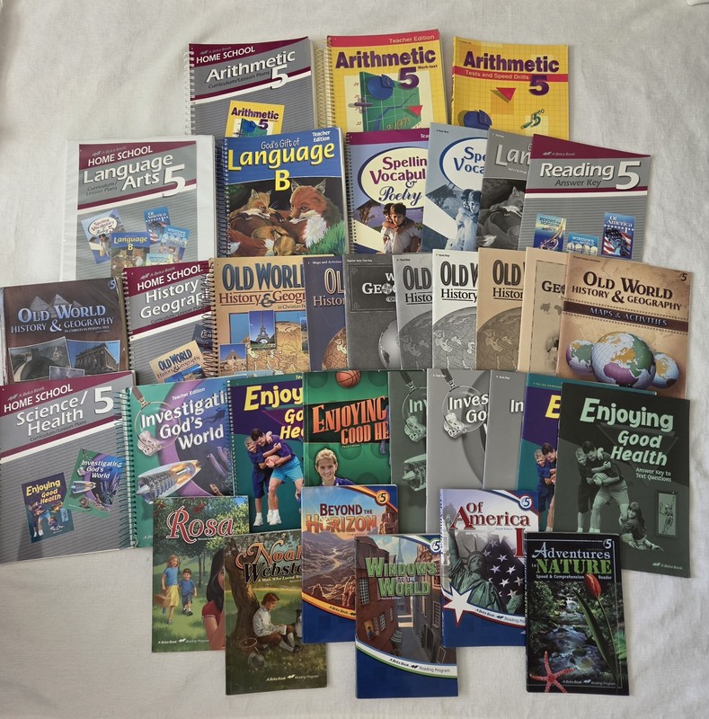 Abeka 5th Grade Parent and Child 34 Book Set