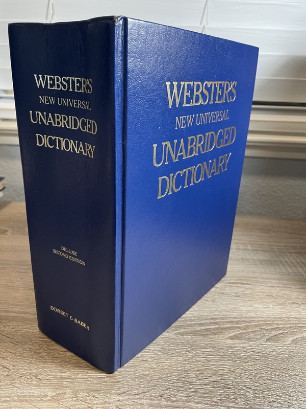 Websters New Universal Unabridged Dictionary Deluxe Second 2nd Edition 1983 HC