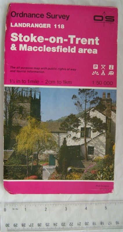 1990 OS Landranger map Sheet 118 Stoke-on-Trent & Macclesfield