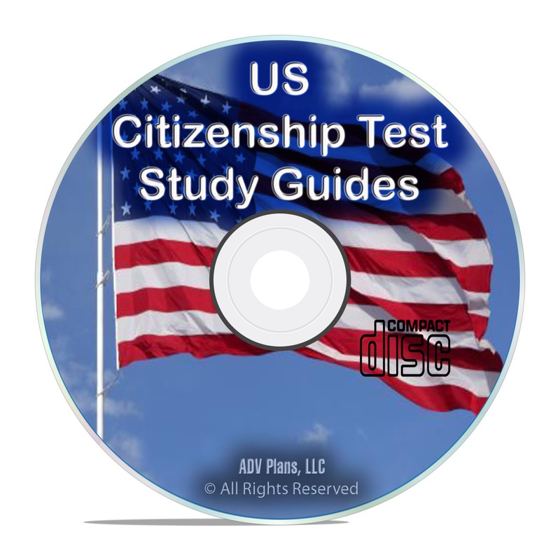 American US Citizenship Test, Naturalization, Study Guide, Civics Reading CD