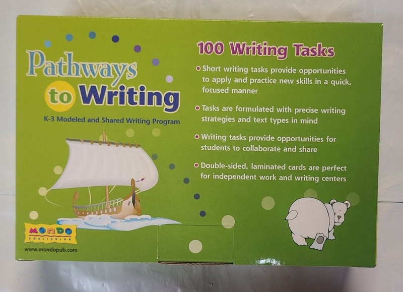 Mondo Pathways to Writing / WRITING TASK CARDS GRADE K / NEW gallery