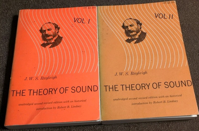 The Theory of Sound Vol. I & II by J.W.S. Rayleigh – 1945 Dover 2-Volume Set Lib
