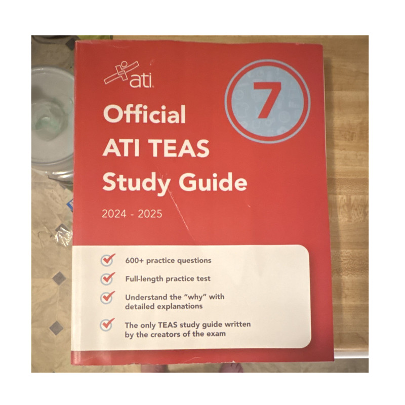 ATI Official TEAS Study Guide 2024-2025 Version 7 Paperback Nursing Exam Prep