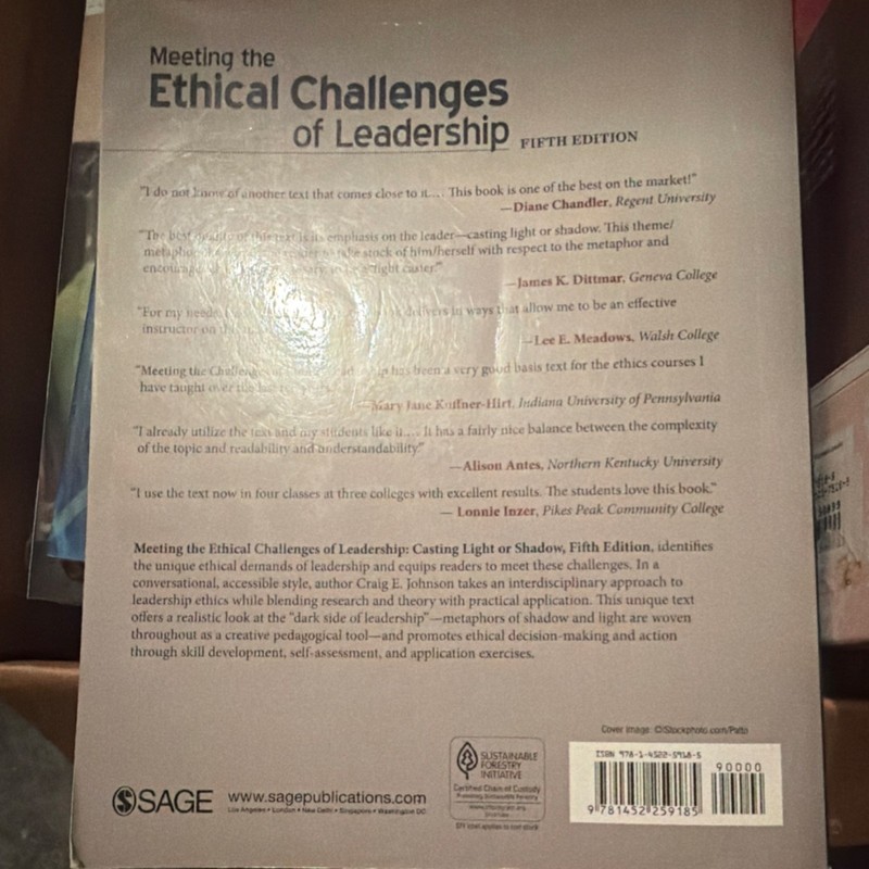 Meeting the Ethical Challenges of Leadership by Craig E. Johnson Textbook gallery