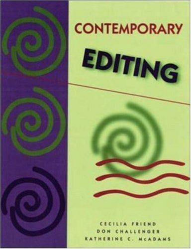 Contemporary Editing by Cecilia Friend
