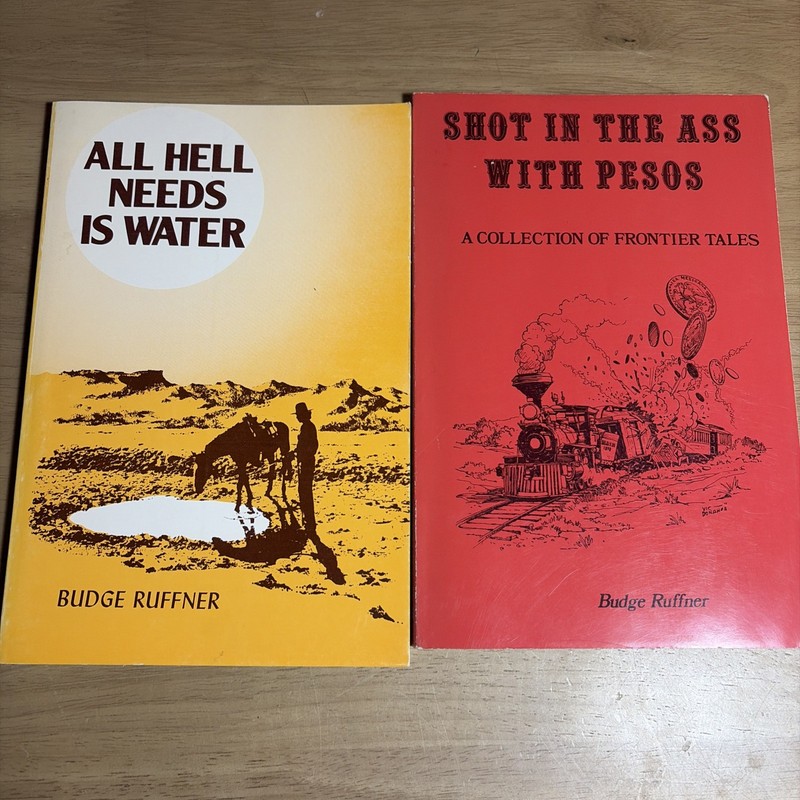 Budge Ruffled Lot 2, 1 SIGNED By Budge All Hell Needs & Shot In The Ass PB VG