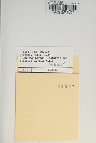 Two Koreas: Catalyst for Conflict in East Asia? (Adelphi Papers), Polomka, Peter