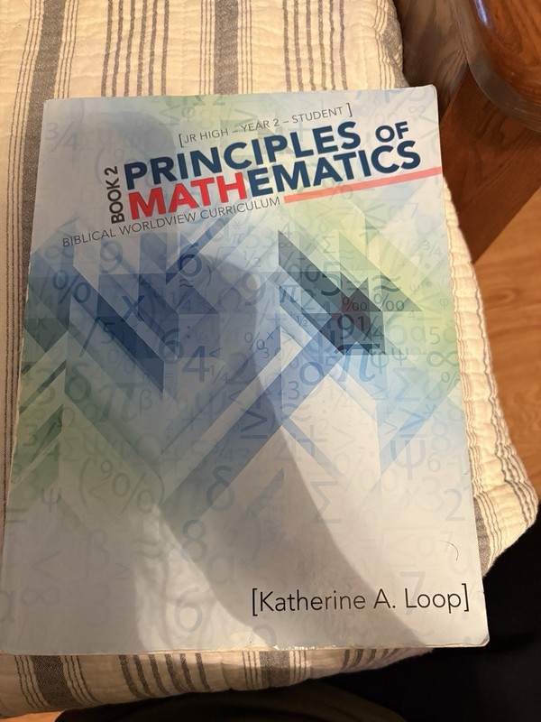 Principles of Mathematics Book 2 Master Books Biblical Worldview Katherine Loop