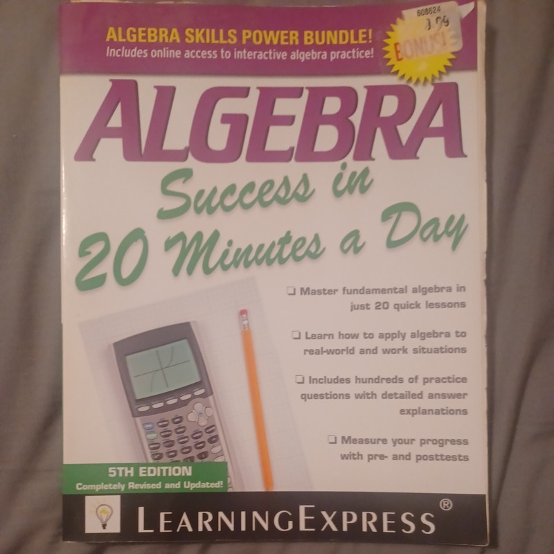 20 Minutes a Day Ser.: Algebra Success in 20 Minutes a Day by LearningExpress…