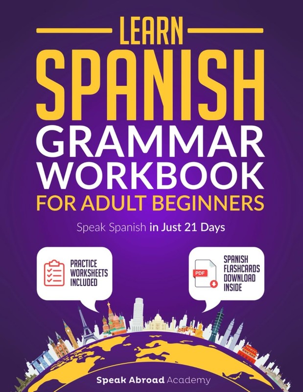 Spanish Workbook Grammar Adult Beginners Learn Speak 21 Days Exercises Worksheet