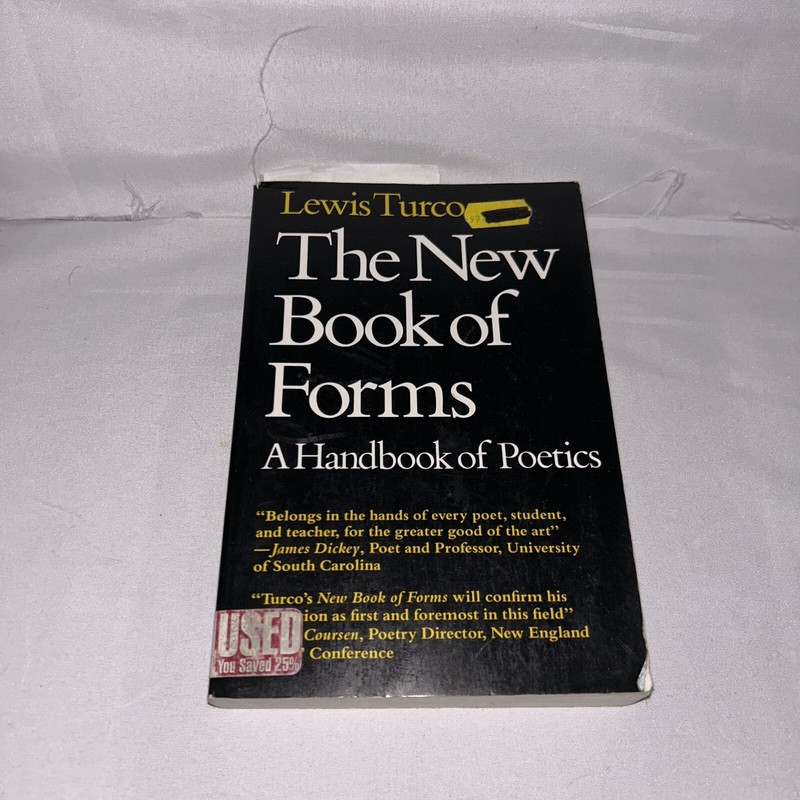 The New Book of Forms : A Handbook of Poetics by Lewis Turco (1986, Trade…