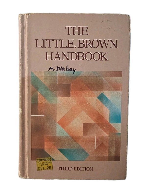 1986 The Little Brown Handbook Third Edition Hardcover