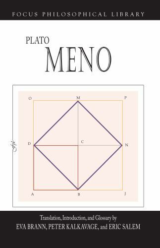 Plato: Meno (Focus Philosophical Library) by Plato
