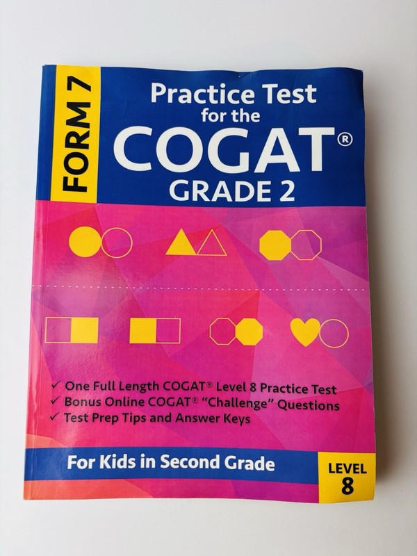 Practice Test for the CogAT Grade 2 Form 7 Level 8: Gifted and Talen