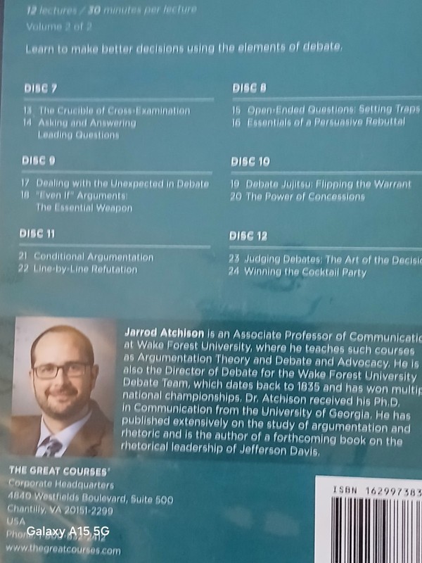 The Great Courses the Art of Debate Vol. 1 and 2 On 12 CDs Plus Course Guidebook gallery