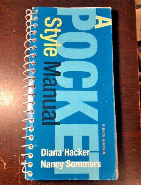 A Pocket Style Manual by Nancy Sommers and Diana Hacker (2017, Spiral Book)