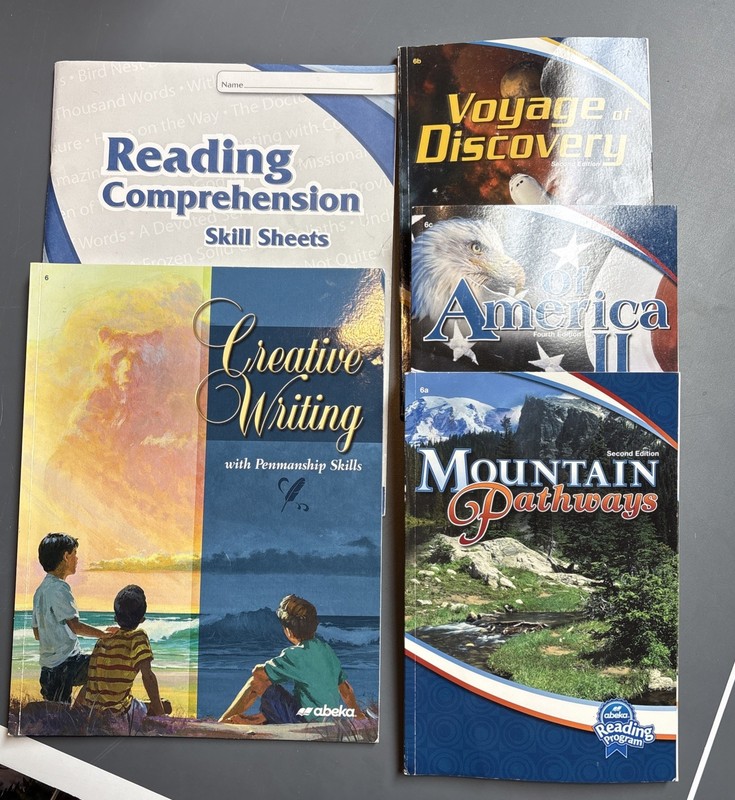 Abeka Homeschool Curriculum Used School Grade 6 – 34 BooksUsed Math Not Included