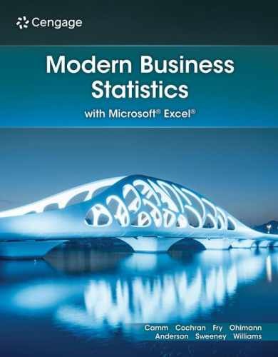 Modern Business Statistics with – Paperback, by Camm Jeffrey; Cochran – New h