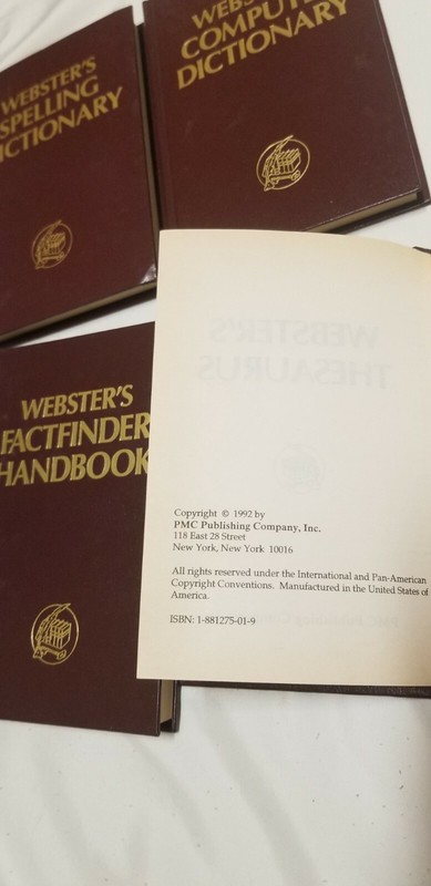 Webster's New Deluxe Desk Reference Library-4 of 7 Books-1992-PMC publishing gallery