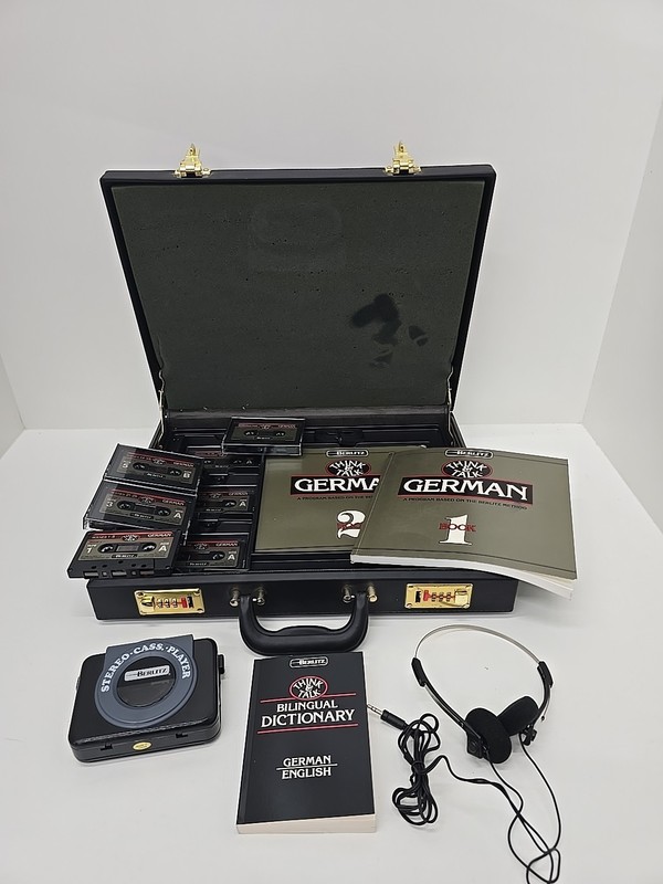 Berlitz Think & Talk German Tape Cassettes Complete + Custom Briefcase