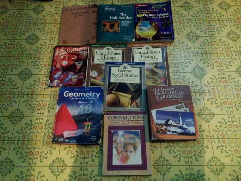 10th Grade 4 Subjects Homeschool Full Year Curriculum Book Set