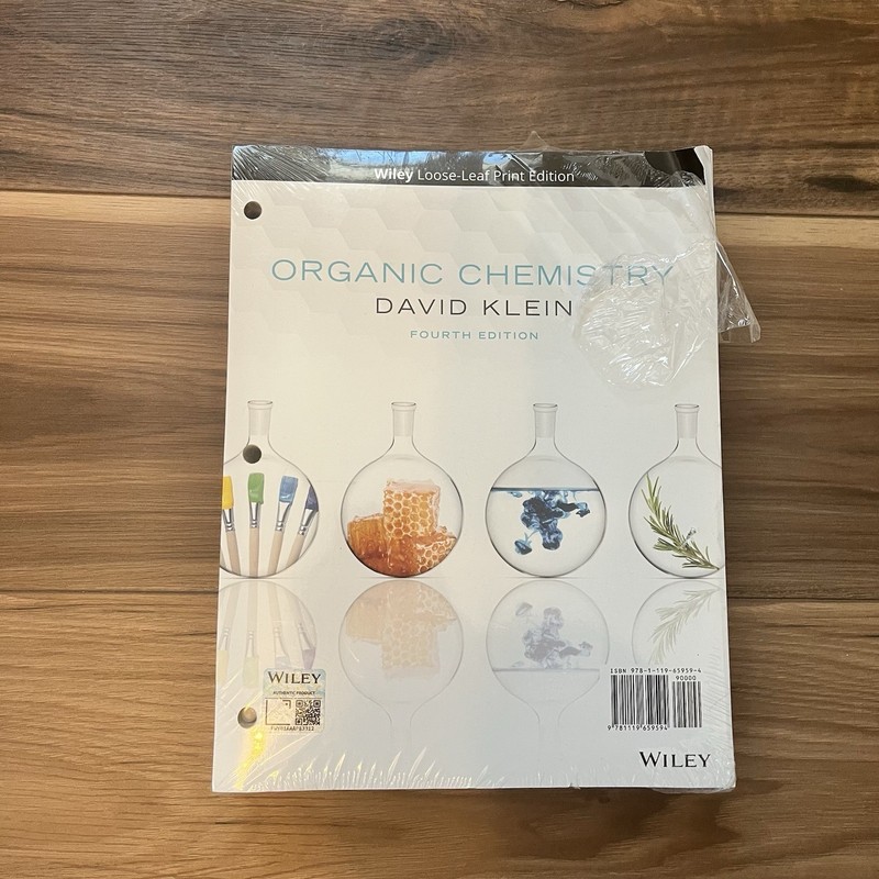 Wiley Organic Chemistry David Klein 4th Edition Loose-Leaf Textbook Sealed