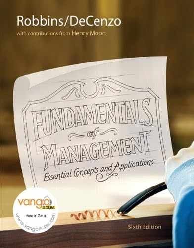 Fundamentals of Management: – Paperback, by Stephen P. Robbins; – Acceptable n